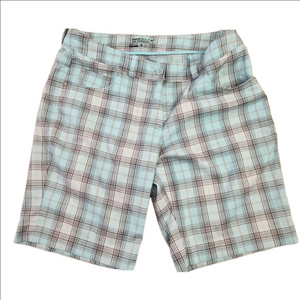 Nike Dri-Fit plaid women's size 10 golf shorts 10 inch inseam